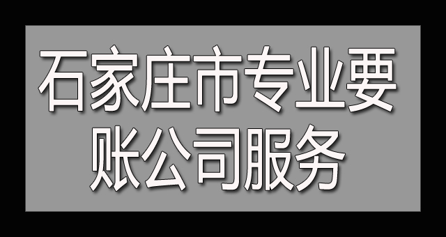 石家庄市专业要账公司服务